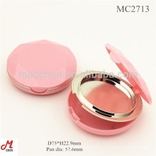 MC2713 Con la tapa del diamante cosmético vacío compacto polvo fundación contenedor